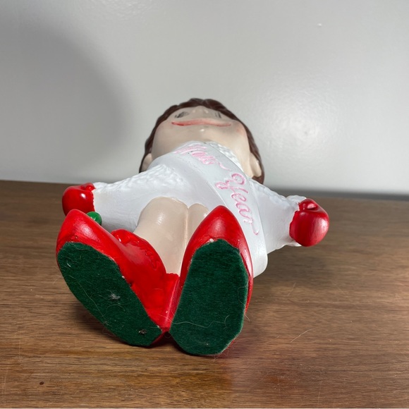 Vintage Atlantic Mold Happy New Year Baby Ceramic Christmas Figurine HandPainted - Picture 7 of 11